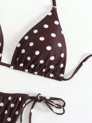 Polka Dot Mini Halter Tankini Set | OWNLUXE