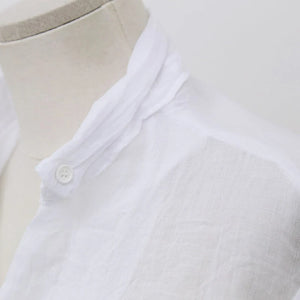Elegant Women's Casual Top – Pleated Cotton-Spandex Blouse