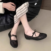 Women's Square Toe Lace Mesh Flats – Shop at OWNLUXE