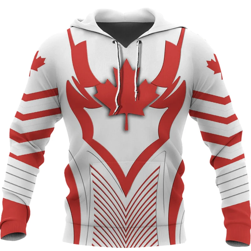Canadan Flag 3D Printed Harajuku Canada Hooded Hoodie | OWNLUXE