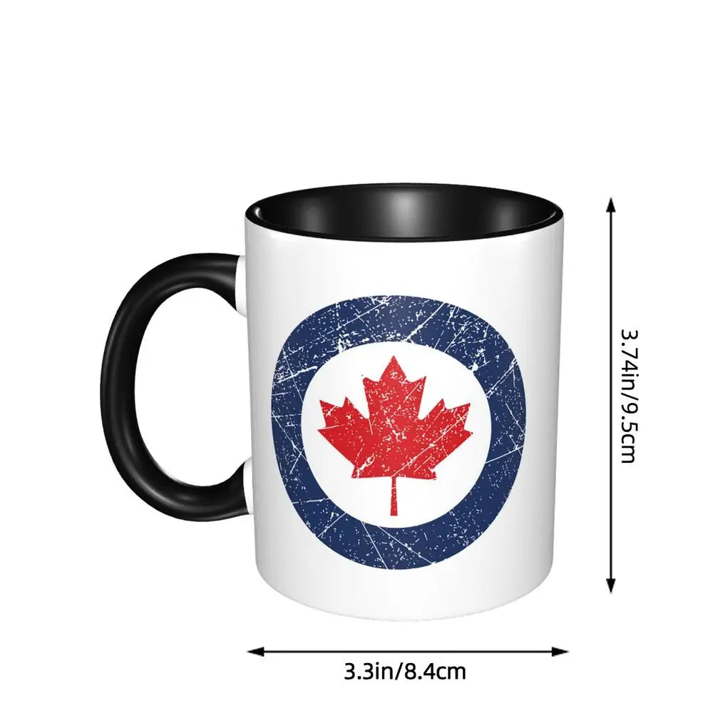 Canada Canadian Maple Leaf Roundel Mug Funny Ceramic Coffee Cups Tea Mugs Milk Cup Drinkware Gift for Friends