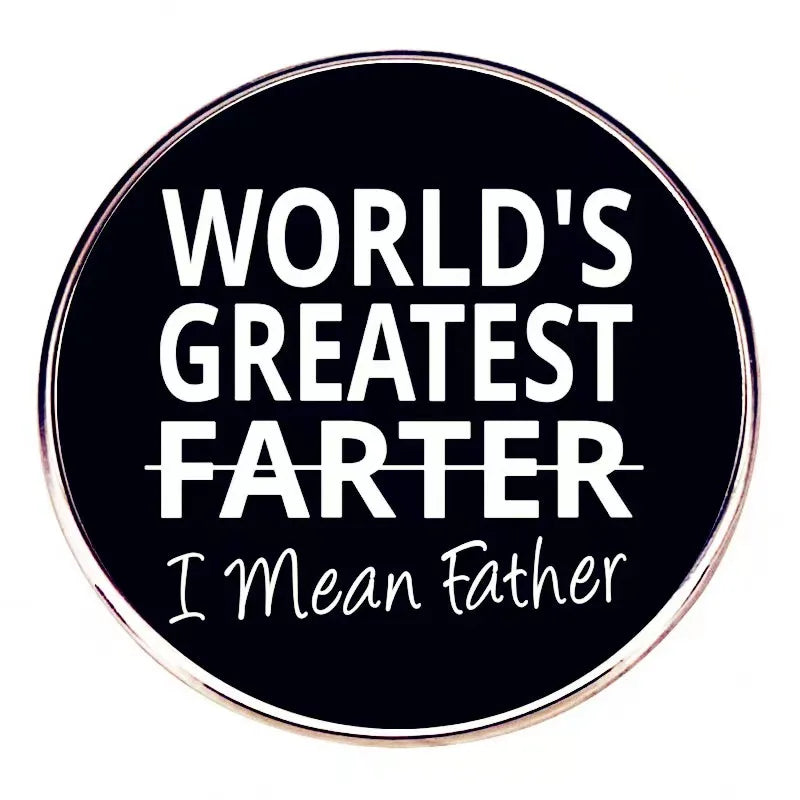 Funny Dad Pin Badge – Zinc Alloy Father’s Day Brooch