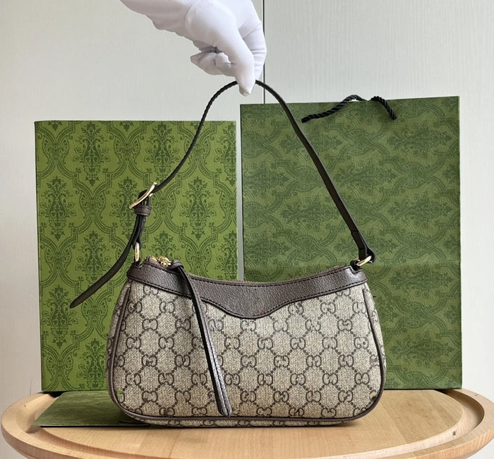 Genuine Cowhide Leather Half-Moon Crossbody Bag - Designer Shoulder Bag | OWNLUXE