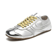 Women’s German-Inspired Leather Sneakers – Genuine Cowhide
