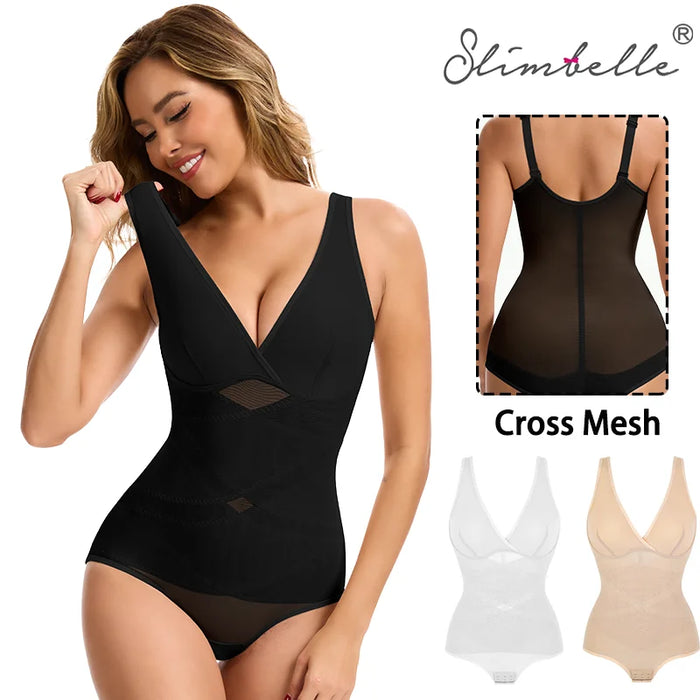 Full Body Shaper Bodysuit - Breathable Tummy Control & Butt Lifter with Mesh Design