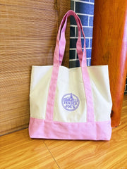 Spacious Canvas Embroidered Tote Bag | OWNLUXE