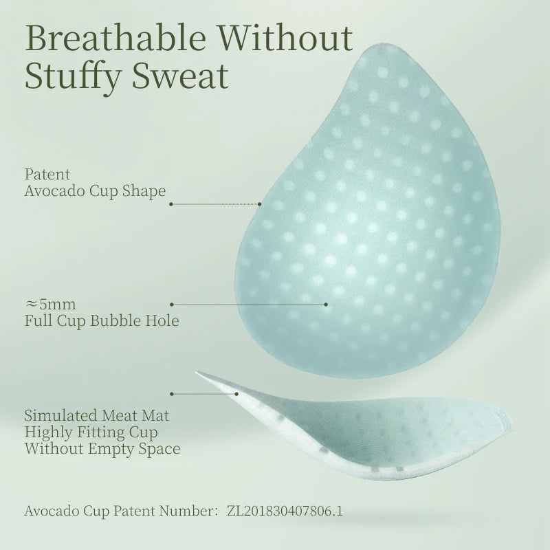 Women's Breathable Seamless Push Up Bra (Cloud Green) | OWNLUXE