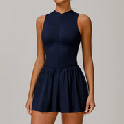 Tennis Dress with Built-In Shorts - Athletic Workout Gym Outfit | OWNLUXE