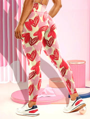Seamless High-waisted Nude Felling Printed Pants Women's | OWNLUXE