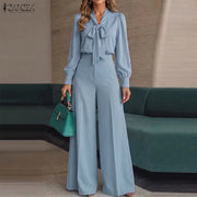 Women's Wide Leg Long Sleeve Pants | OWNLUXE