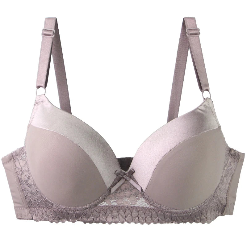 Women's Seamless Push-Up Lace Bra (Beige) | OWNLUXE