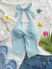 Cropped Backless Crop Top | OWNLUXE