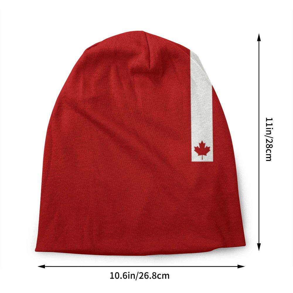 Canadian Flag Beanie – Unisex Winter Knitted Hat Canadian Patriotic | OWNLUXE