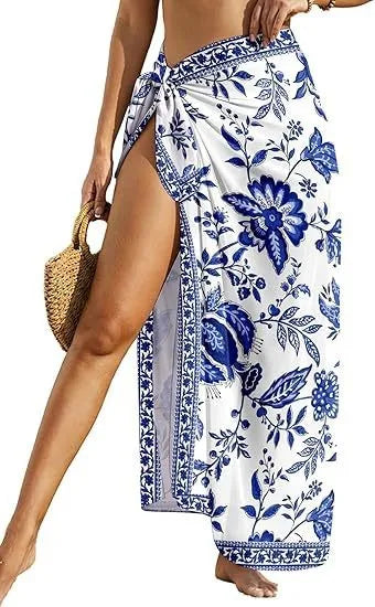 Printed Maxi Floral Wrap Dress | OWNLUXE