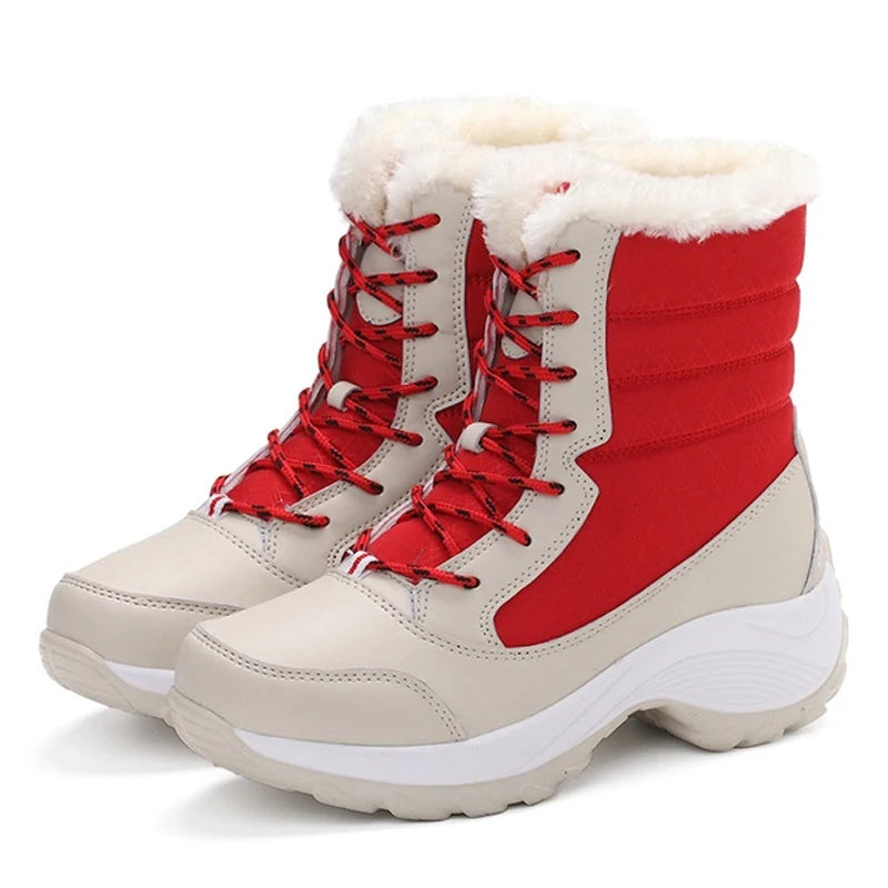 Women’s Winter Wedge Snow Boots | Bottes de Neige d’Hiver à Talon Compensé pour Femmes