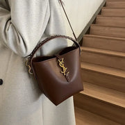 PU Leather Bucket Bag (Kaqise) | OWNLUXE