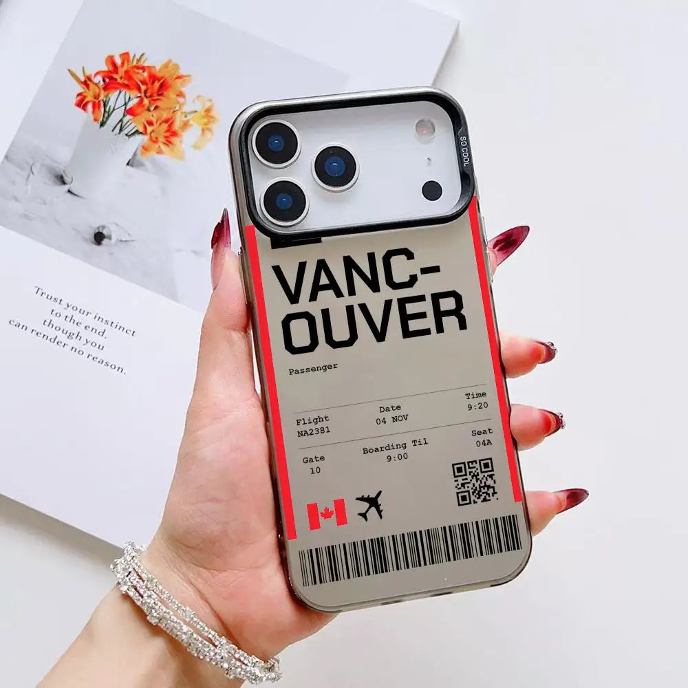 Canadian Flight Ticket Phone Case | OWNLUXE