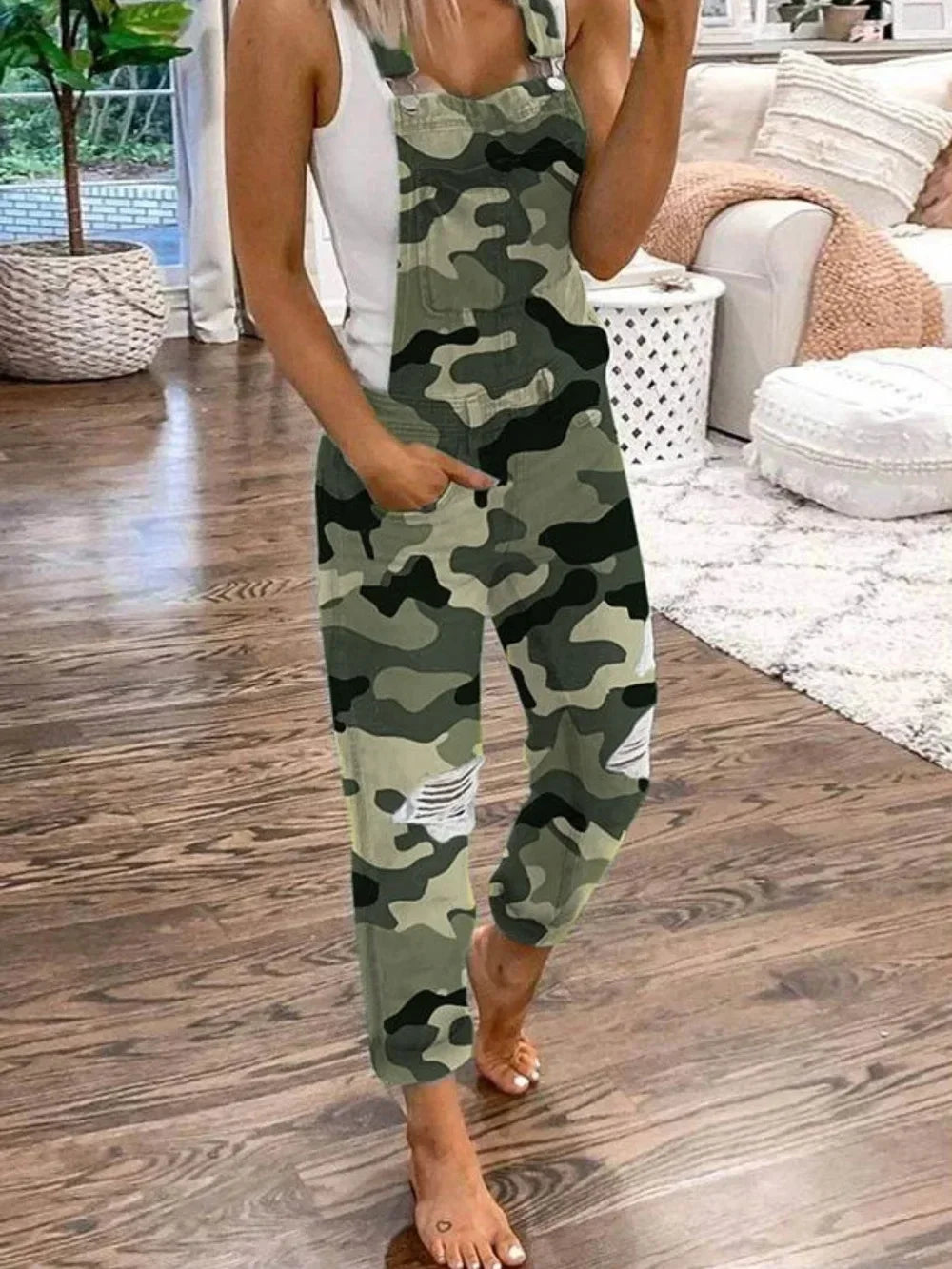 Women's Vintage Denim Overalls – Washed Casual Fit