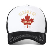 Elbows Up Canada Baseball Cap — Maple Leaf Mesh Snapback | OWNLUXE