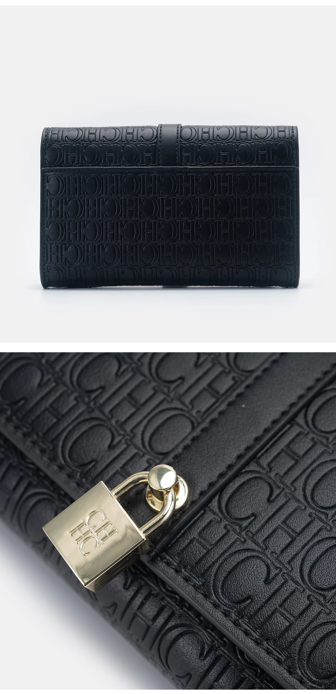CH Chain Bag - 2025 Monogram Print Shoulder Bag with Lock