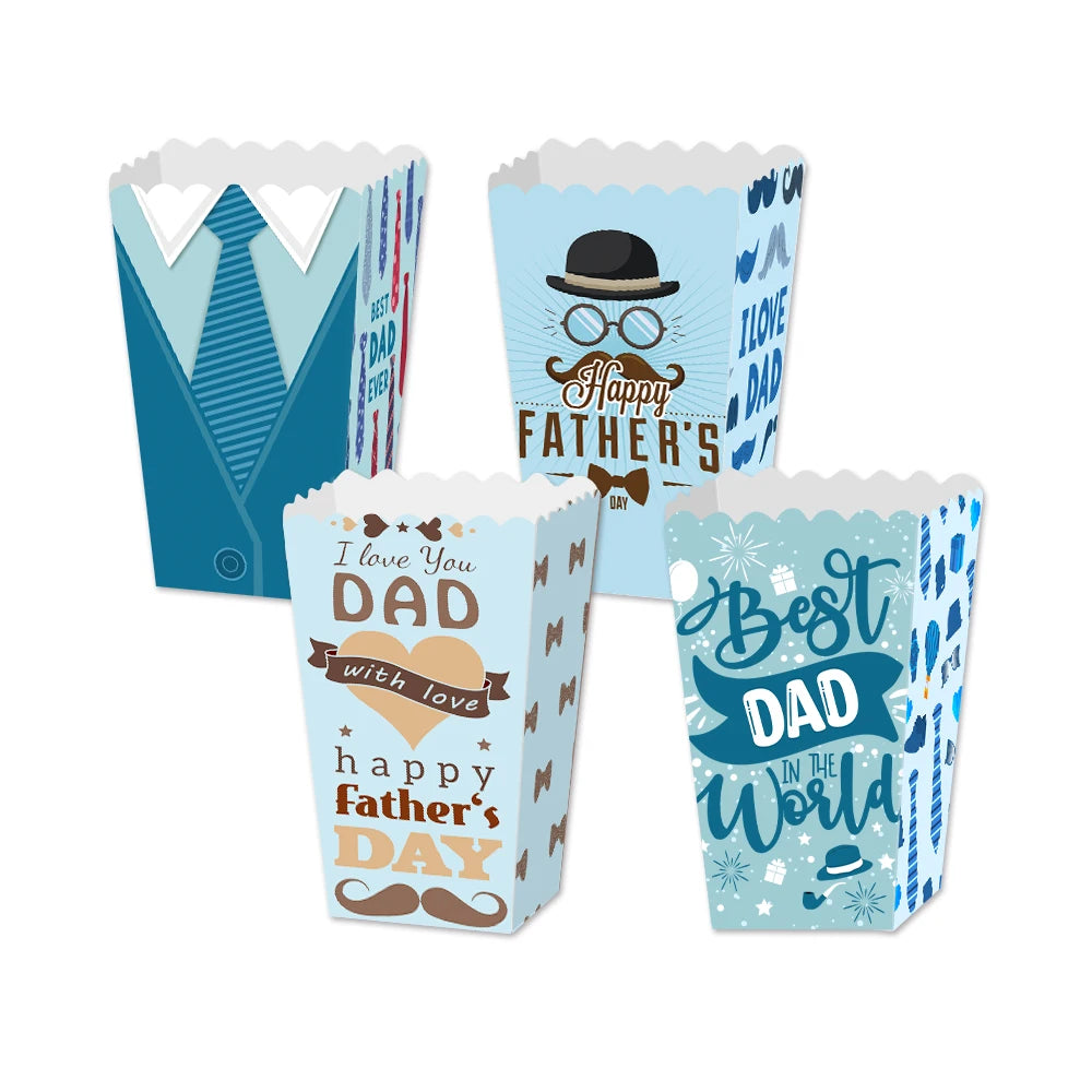 Father’s Day Popcorn Boxes – Festive Paper Snack Containers