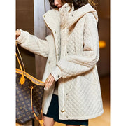 Women’s Long Hooded Winter Coat – Warm, Windproof & Light