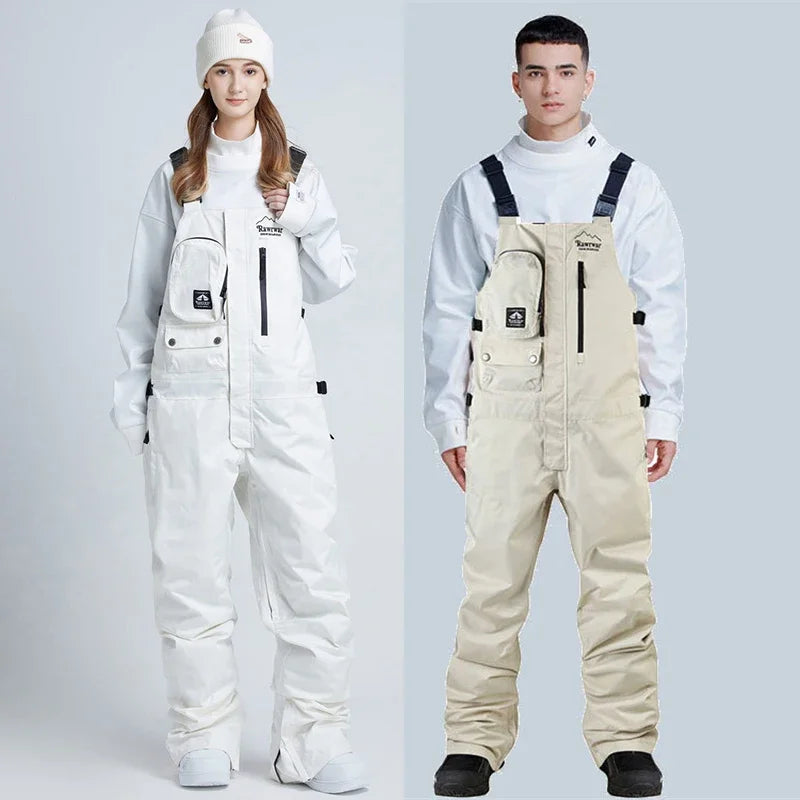 Unisex Waterproof Ski Overalls – Insulated & Thermal Snow Pants