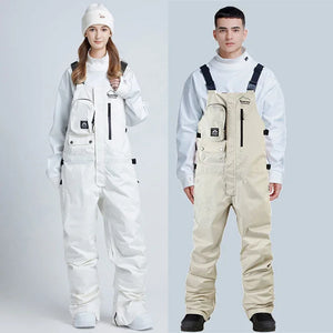 Unisex Waterproof Ski Overalls – Insulated & Thermal Snow Pants