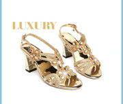 Summer Rhinestone Gladiator Sandals – High Heel Party Shoes