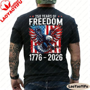 250 Years of Freedom 1776–2026 Patriotic Bald Eagle T-Shirt | OWNLUXE