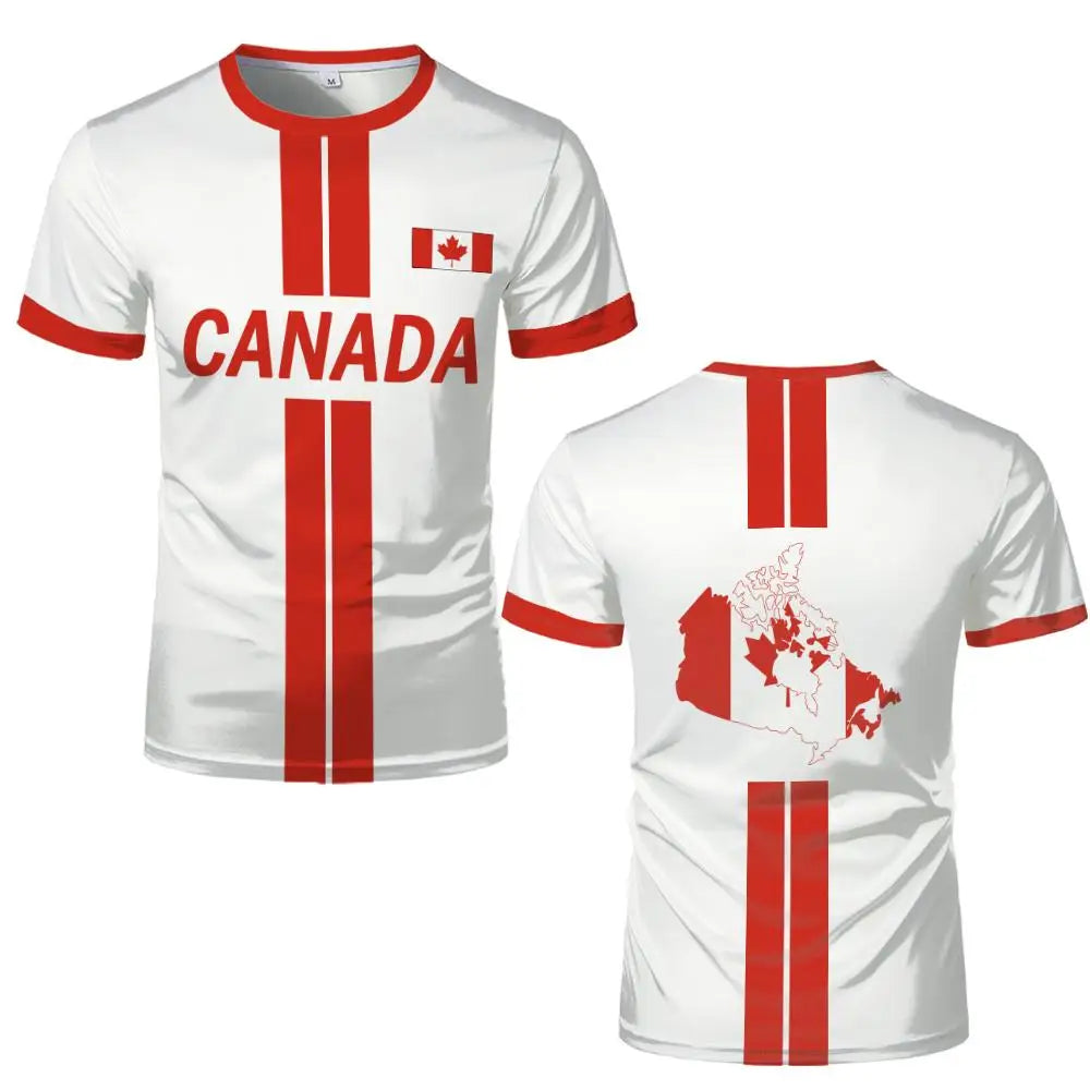 Canada Flag Print Sports Jersey – Breathable Unisex Tee | OWNLUXE