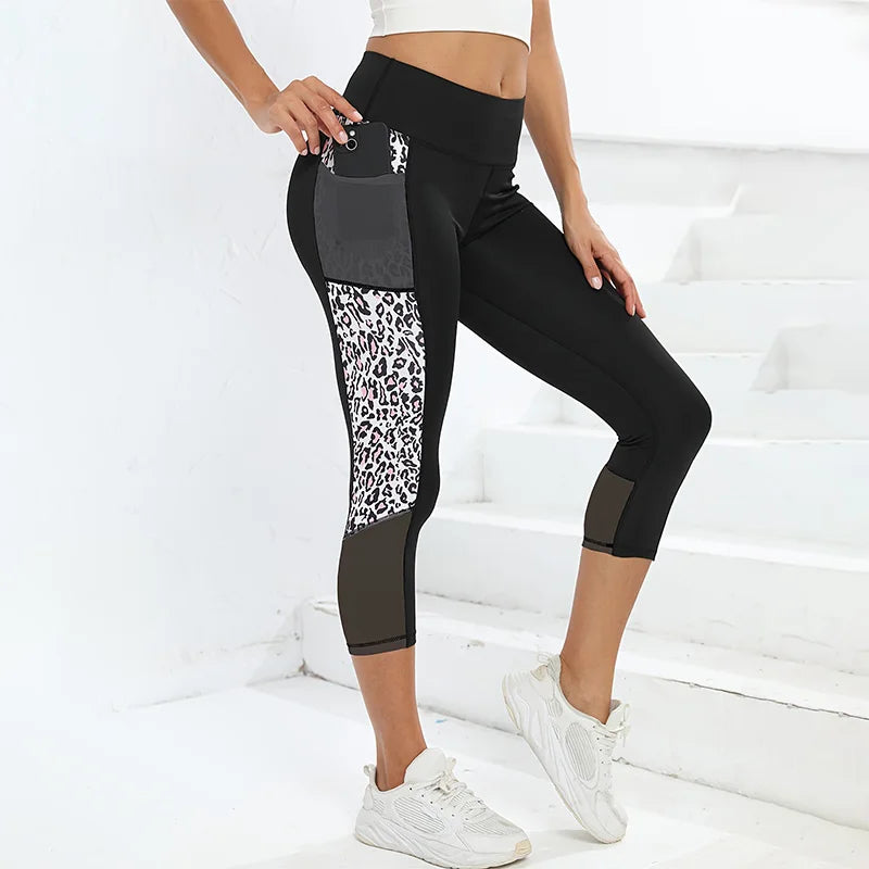 Women’s High-Waist Patchwork Pencil Pants – Slim & Sporty
