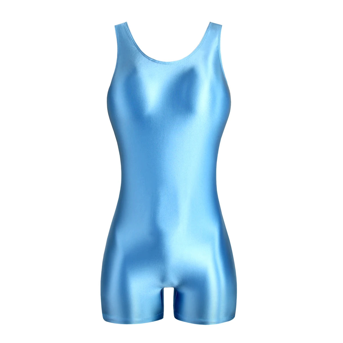 Metallic Satin Romper – Glossy Curve-Hugging One-Piece | OWNLUXE