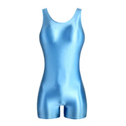 Metallic Satin Romper – Glossy Curve-Hugging One-Piece | OWNLUXE