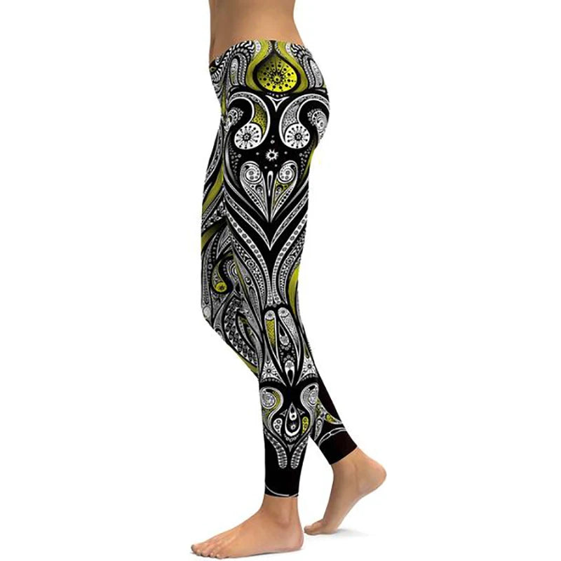 Women’s Ankle-Length Yoga Pants with Elastic Waist
