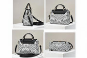 Women's Luxury Designer PU Leather Shoulder Bag - Casual Tote with Bow Decoration