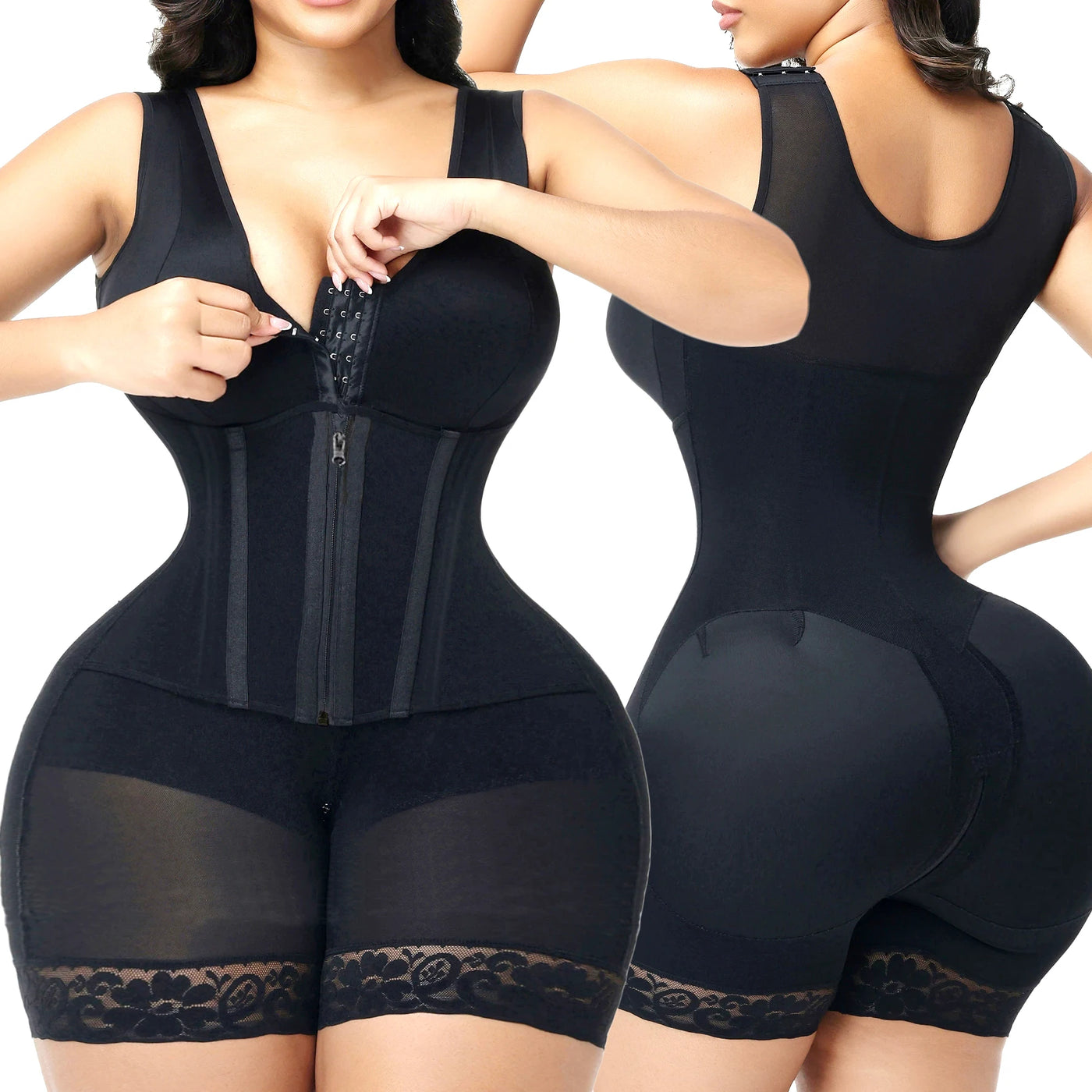 Backless Bodysuit Shaper with Soft Cup Bra & Tummy Control | OWNLUXE