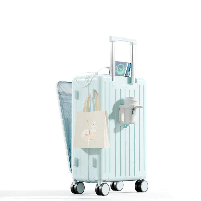 Lightweight & Durable Luggage – USB port, 360° Spinner Wheels & Secure