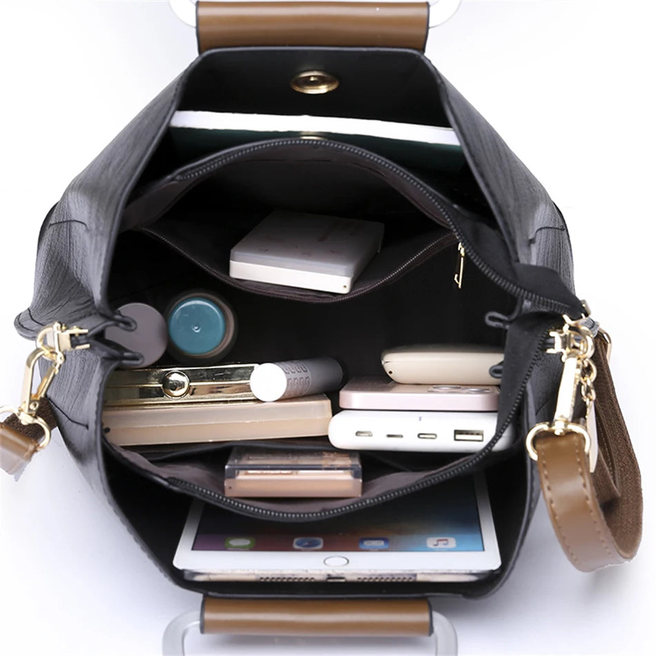 Soft Vintage Convertible Tote Bag - Crossbody Handbag for Women