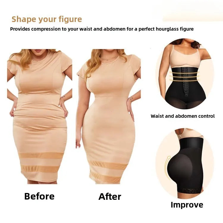 High Waist Butt Lifter Shaper Shorts - Firm Tummy Control Shapewear