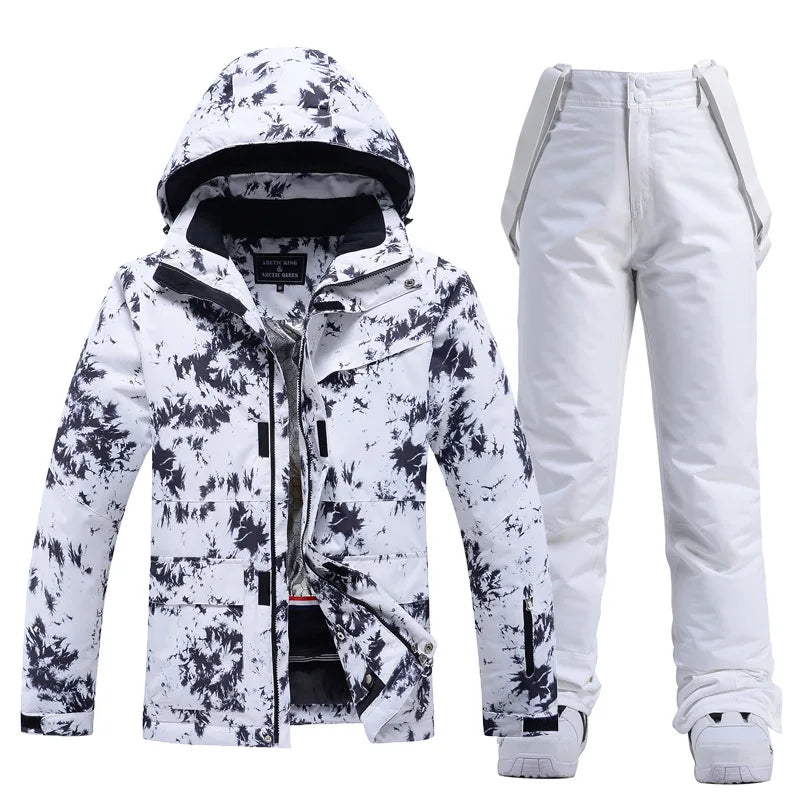 Women’s Thick Warm Ski Suit Set – Waterproof Winter Gear
