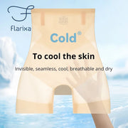 Flarixa Ultra Thin Ice Silk Safety Shorts Women High Waist Shaping Panties Seamless Slimming Underwear Tummy Pants Body Shaper