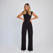 Women's High Waist Wide Leg Sleeveless Jumpsuit | OWNLUXE