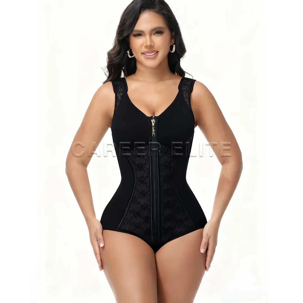 Firm Control Zip Bodysuit Shaper - Wire-Free Sculpting Shapewear | OWNLUXE