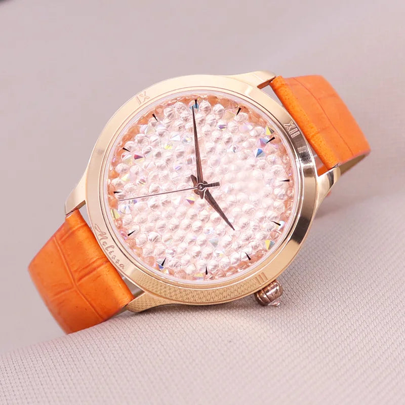 Leather Strap Quartz Watch - Minimalist Water-Resistant Wristwatch