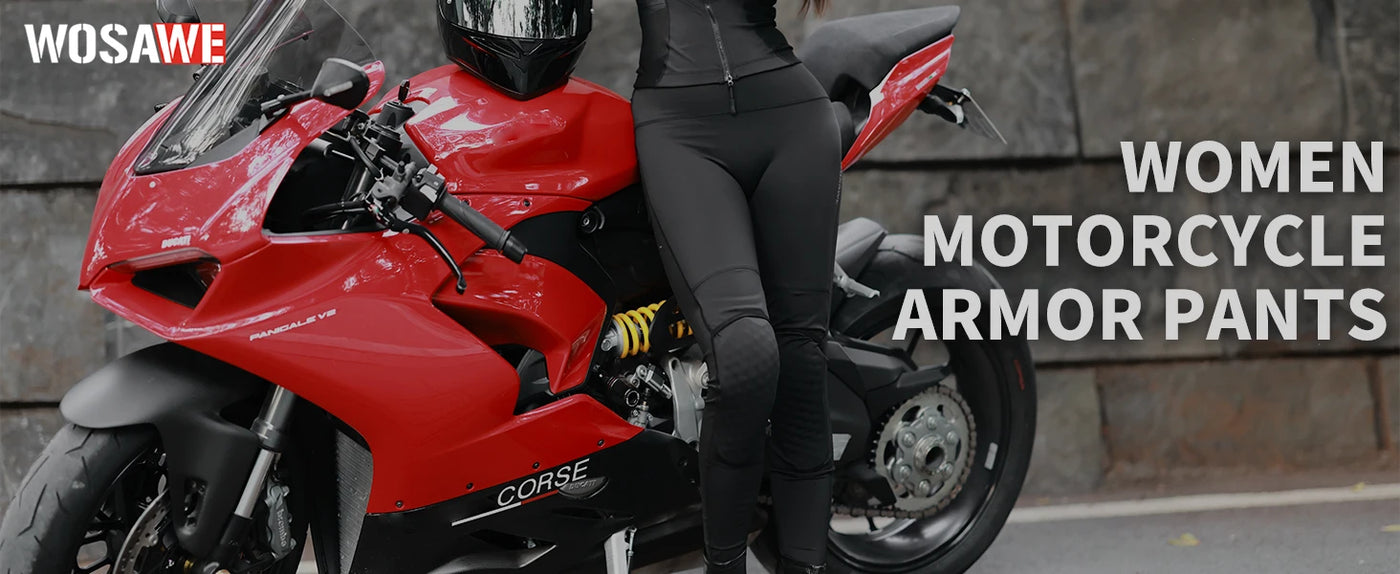 Women's Motorcycle Riding Pants - CE Armor Protection Summer Breathable
