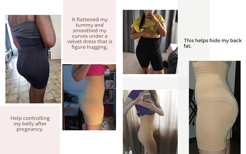 Plus Size High Waist Trainer Shorts – Firm Tummy Control