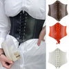 Women's High-Waist Leather Waist Trainer (Black Lace) | OWNLUXE