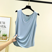 Vest V-Neck Sleeveless Relaxed-Fit Top | OWNLUXE