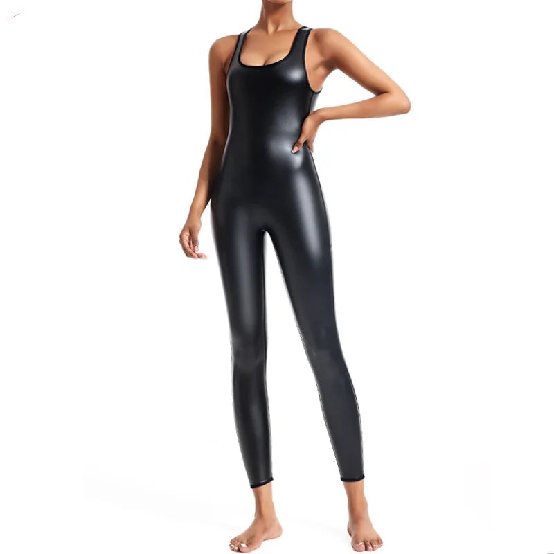 Wire-Free Faux Leather Sleeveless Vest Waist Trainer | OWNLUXE
